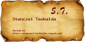 Stenczel Teobalda névjegykártya